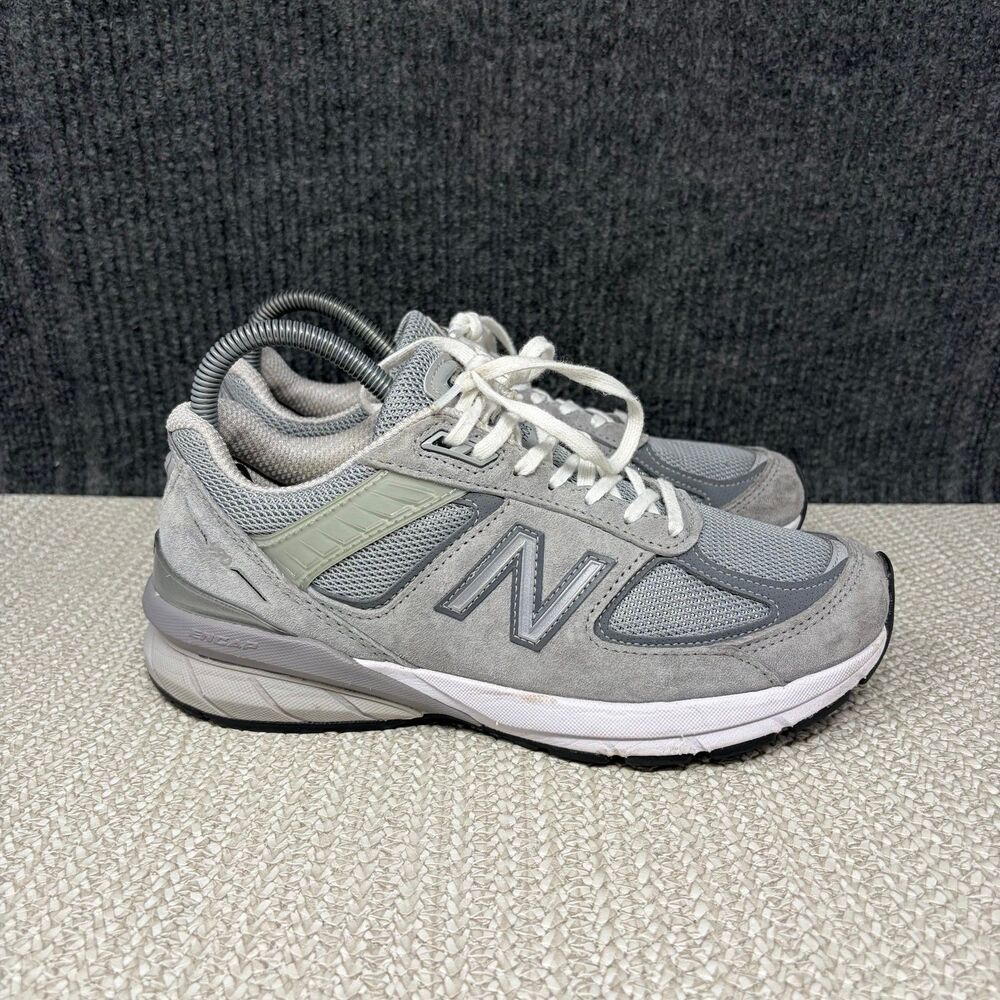 New Balance 990V5 Made in USA Castlerock Grey Suede Shoes Womens 7.5 B W990GL5